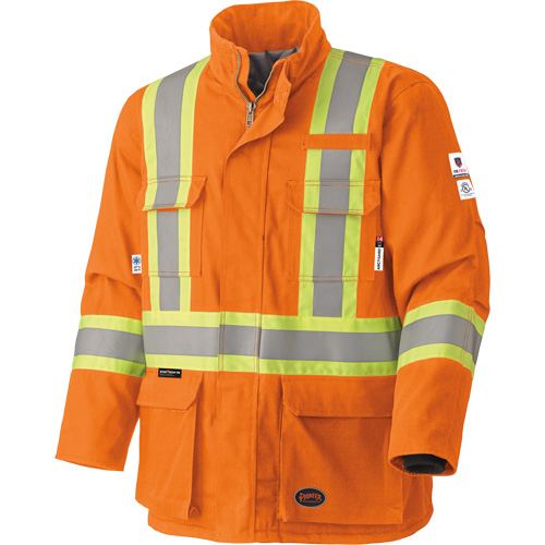 5533 Flame-Resistant Safety Parka, Small, High Visibility Orange, 58 cal/cm² The Estey Group