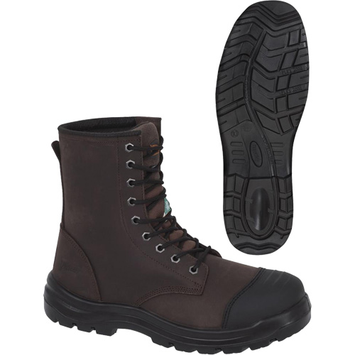 1028 Brown 8" Work Boots, Leather, Steel Toe, Size 10 The Estey Group