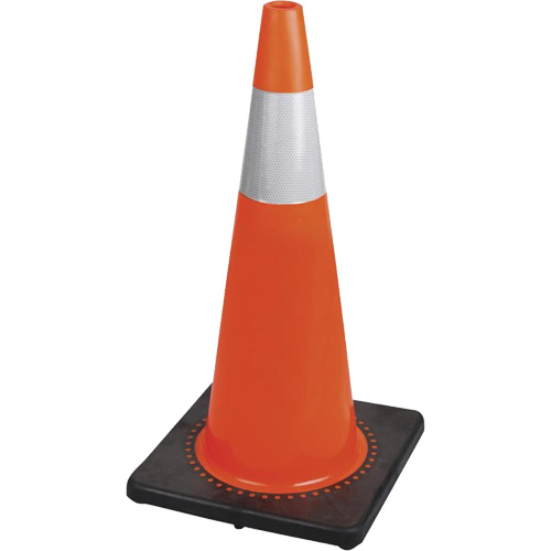 183N Premium Flexible Safety Cone, 28", Orange, 4" Reflective Collar(s) The Estey Group