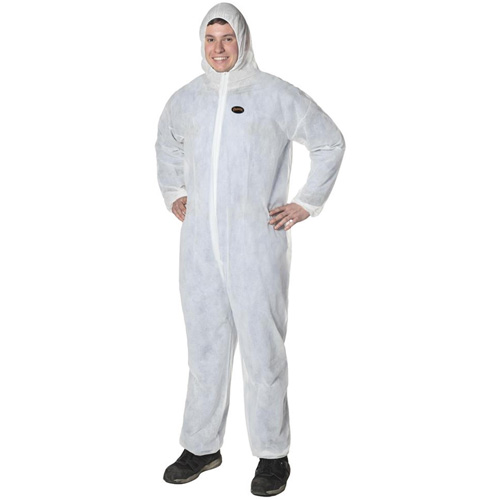 2035 Disposable Coveralls, Small, White, Polypropylene The Estey Group