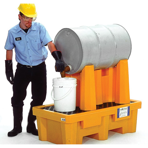 Ultra-Drum Rack 2-Drum Containment System without Drain, 53" L x 53" W x 44.8" H, 1500 US gal. Capacity The Estey Group