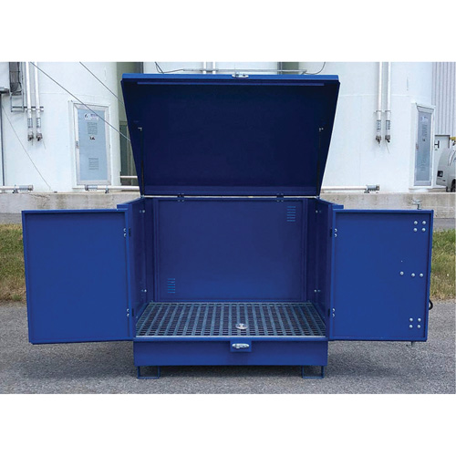 Palette de d&eacute;versement en acier avec couvercle rigide S-4 Ultra, 61" lo x 54,4" la x 52" h, Capacit&eacute; de charge 4700 lb The Estey Group
