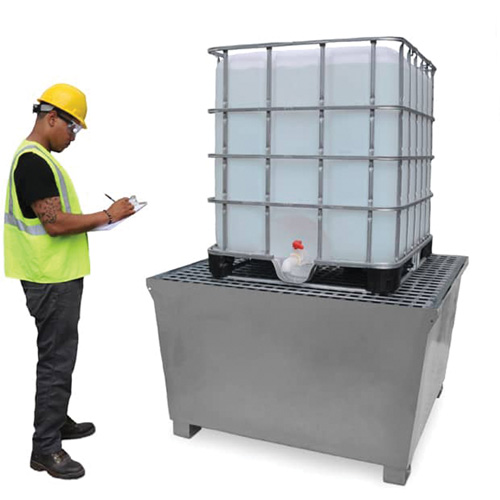 Steel Ultra-IBC Spill Pallet&reg;, 370 US gal. Spill Capacity, 57.6" x 34.7" x 56.9" The Estey Group