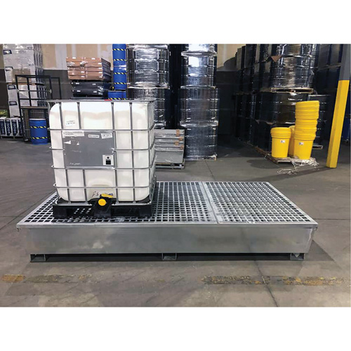 Steel Ultra-Twin IBC Spill Pallet&reg;, 370 US gal. Spill Capacity, 103.8" x 26.8" x 51.1" The Estey Group