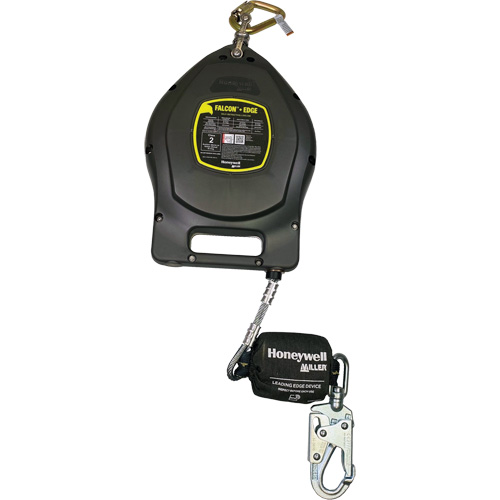 Cordage de s&eacute;curit&eacute; autor&eacute;tractable Falcon + Edge, 50', Acier galvanis&eacute;, Pivotant The Estey Group