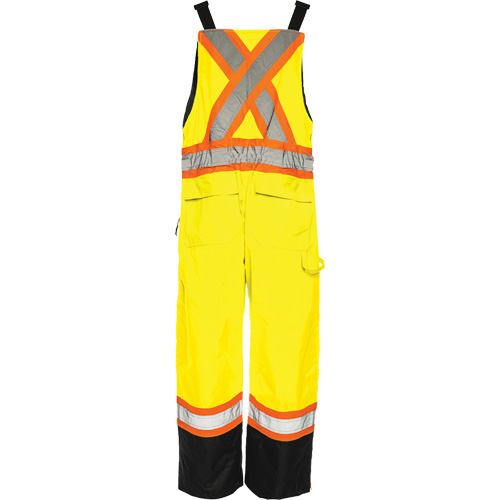 TO1 Winter Traffic Overalls, Polyester, Small, Black/High Visibility Lime-Yellow The Estey Group