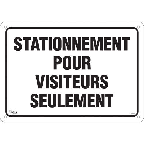 Enseigne  Stationnement pour visiteurs , 14" x 20", Aluminium, Français The Estey Group