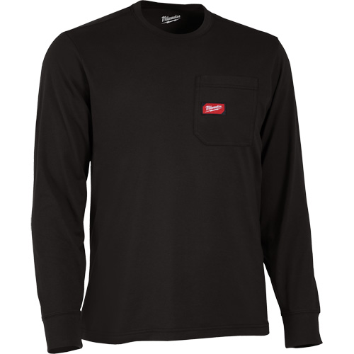 T-shirt &agrave; manches longues avec poches Gridiron, Hommes, Petit, Noir The Estey Group