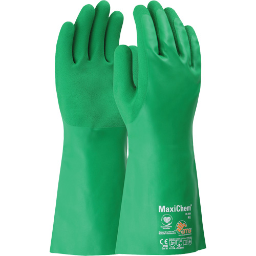 ATG MaxiChem&reg; Chemical-Resistant Gloves, Size Small, 14" L, Nitrile The Estey Group