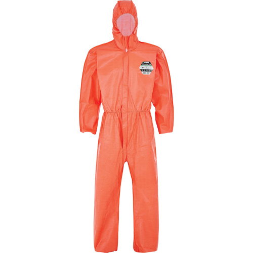 MicroMax&reg; NS Coverall with Elastic Hood, Cuffs, Waist & Ankles, Small, Orange, Microporous The Estey Group