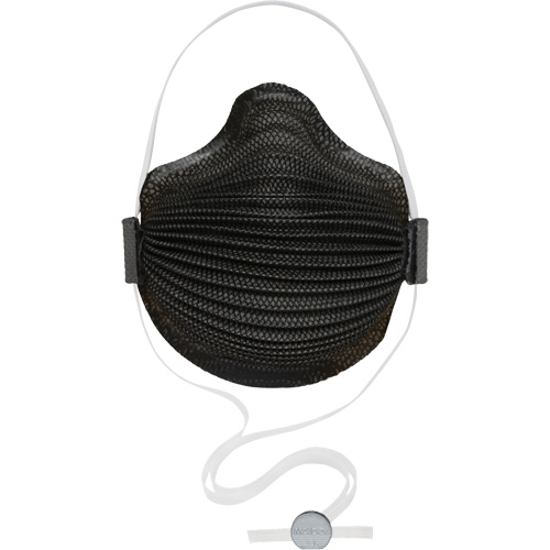 AirWave M Series Black Disposable Masks with SmartStrap&reg; & Nose Flange, N95, NIOSH Certified, Medium/Large The Estey Group