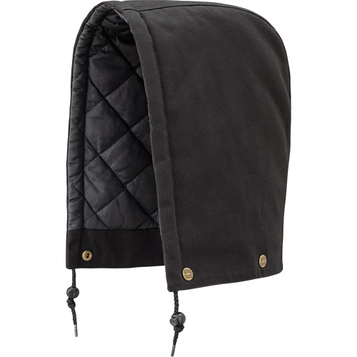 538BK Hood for Quilted Safety Parka, Bomber or Coverall, Black, Cotton The Estey Group
