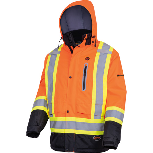 5407 Manteau de s&eacute;curit&eacute; imperm&eacute;able, isol&eacute;e et chauff&eacute;e, Hommes, Petit, Orange haute visibilit&eacute; The Estey Group