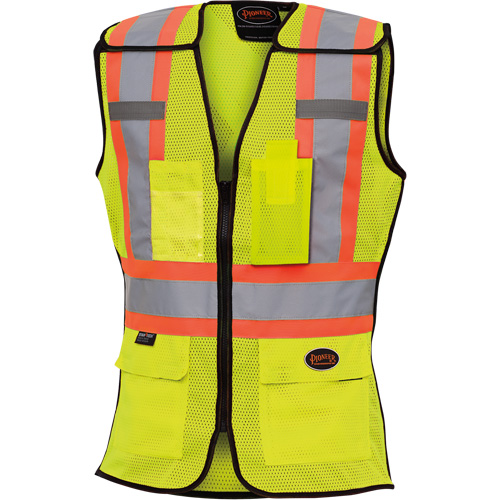 489 Women's High-Visibility Safety Tear-Away Vest, High Visibility Lime-Yellow, X-Small, Polyester The Estey Group