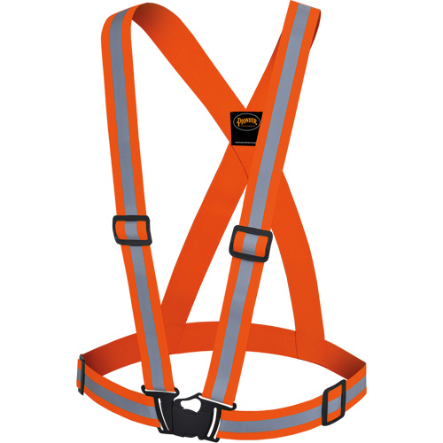 5496 High-Visibility Safety Sash, High Visibility Orange, Silver Reflective Colour, One Size The Estey Group
