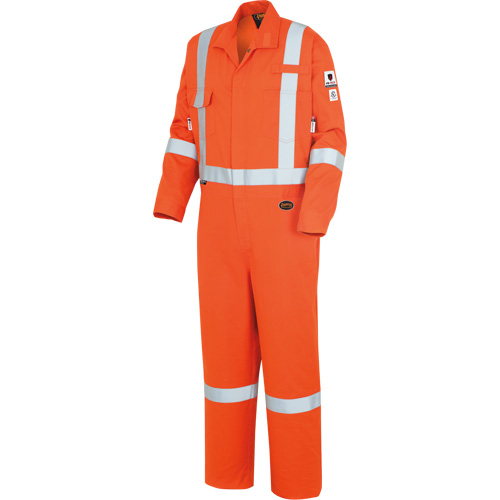 7708AT "The Rock" FR-Tech&reg; High Visibility FR/Arc Rated Coveralls, Size 40 (Tall), High Visibility Orange, 10 cal/cm² The Estey Group
