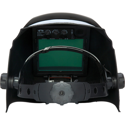 Leadhead&reg; Auto Darkening Welding Helmet, 3.8" L x 3.4" W View Area, 9 - 13 Shade Range, Black The Estey Group