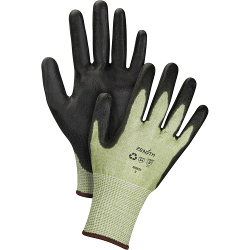 Gants &eacute;lastiques &eacute;cologiques sans coutures r&eacute;sistants &agrave; la coupe, Taille 7, Calibre 13, Rev&ecirc;tement Polyur&eacute;thane, Enveloppe en PEHP/rPET, ASTM ANSI niveau A4 The Estey Group