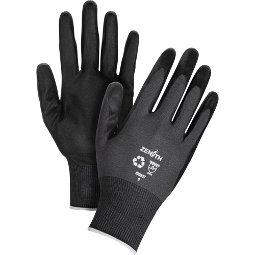 Gants &eacute;cologiques enduits et perm&eacute;ables &agrave; l'air, 10, R&ecirc;vetement Mousse de nitrile, Calibre 21, Enveloppe en Nylon/rPET The Estey Group
