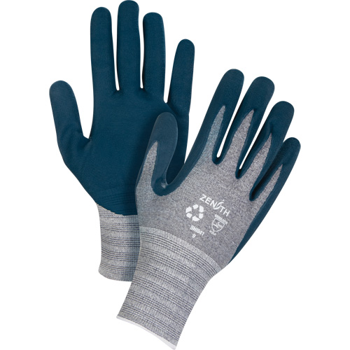 Eco-Friendly Lightweight Coated Gloves, 10, Foam Nitrile Coating, 15 Gauge, Polyester/RPET Shell The Estey Group