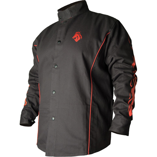 Veste de soudage BSX ignifuge profil&eacute;, Coton, T-Grand, Noir The Estey Group