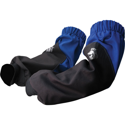 Manchettes en coton ignifuge BSX, 19" lo, Noir/Bleu The Estey Group