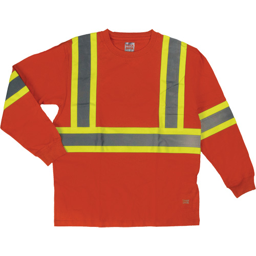 T-shirt de s&eacute;curit&eacute; &agrave; manches longues, Coton, T-petit, Orange haute visibilit&eacute; The Estey Group