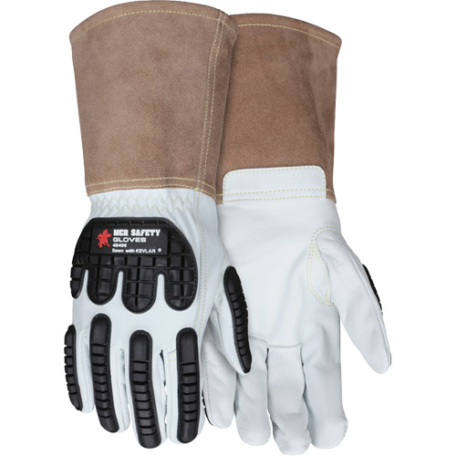 Gants en cuir pour le soudage, Moyen, Paume en Ch&egrave;vre, Poignet Manchette The Estey Group
