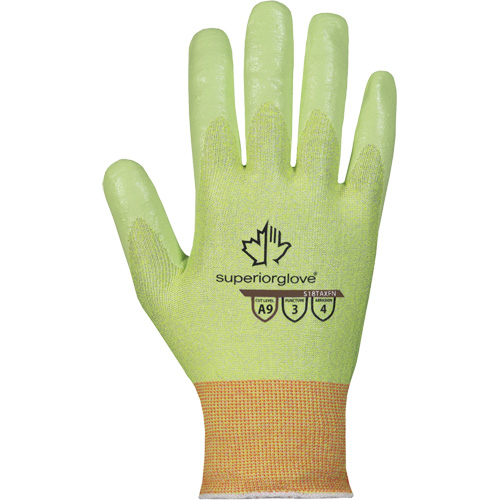 Gants r&eacute;sistant aux coupures haute visibilit&eacute; S18TAXFN, Taille 6, Calibre 18, Rev&ecirc;tement Mousse de nitrile, Enveloppe en TenActiv, ASTM ANSI niveau A9 The Estey Group