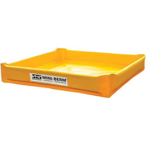 Yellow PVC Mini-Berm, 60 US gal. Capacity, 4' W x 4' L x 6" H The Estey Group