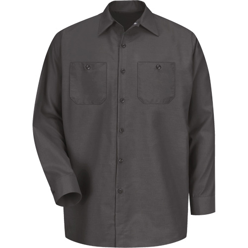 Chemise industrielle de travail &agrave; manches longues, Hommes, Moyen, Charbon The Estey Group