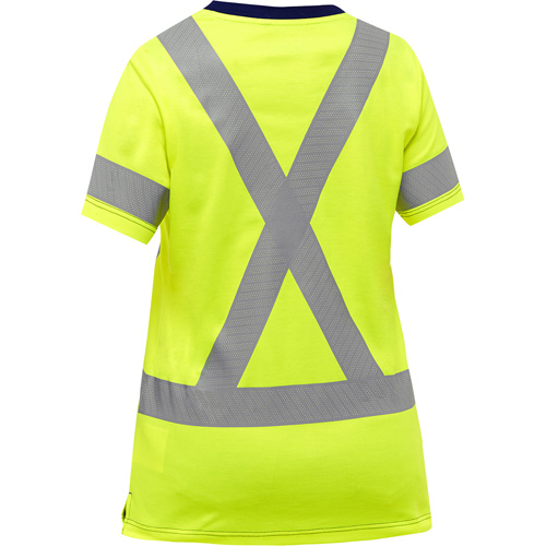 Bisley&reg; Women's X-Back Short Sleeve Shirt, Poly-Cotton, Small, High Visibility Lime-Yellow The Estey Group