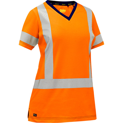 Bisley&reg; Women's X-Back Short Sleeve Shirt, Poly-Cotton, Small, High Visibility Orange The Estey Group