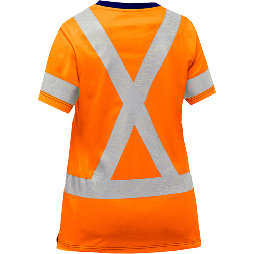 Bisley&reg; Women's X-Back Short Sleeve Shirt, Poly-Cotton, Small, High Visibility Orange The Estey Group