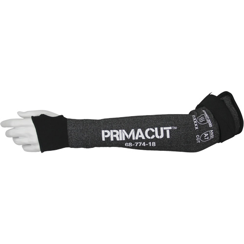 PrimaCut 68-774 Cut-Resistant Sleeve, HPPE, 18", ASTM ANSI Level A7/EN 388 Level F, Grey The Estey Group