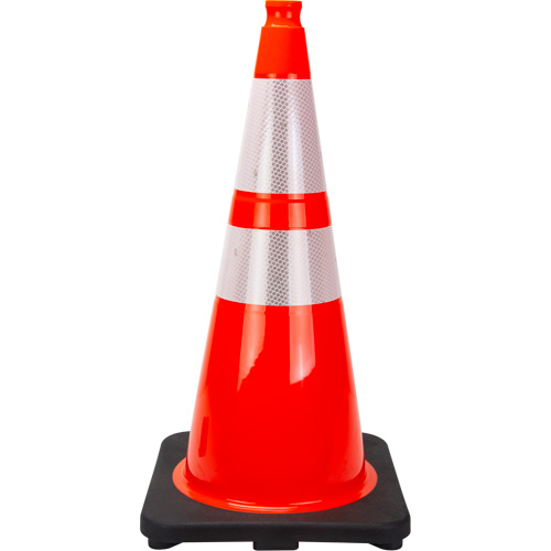 Premium Traffic Cone, 28", Orange, 4" & 6" Reflective Collar(s) The Estey Group