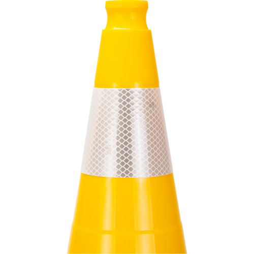 Premium Traffic Cone, 28", Yellow, 4" Reflective Collar(s) The Estey Group