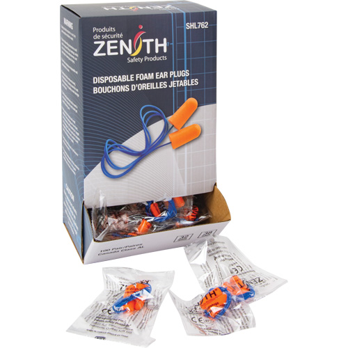 Foam Earplugs, Pair - Polybag, Corded The Estey Group