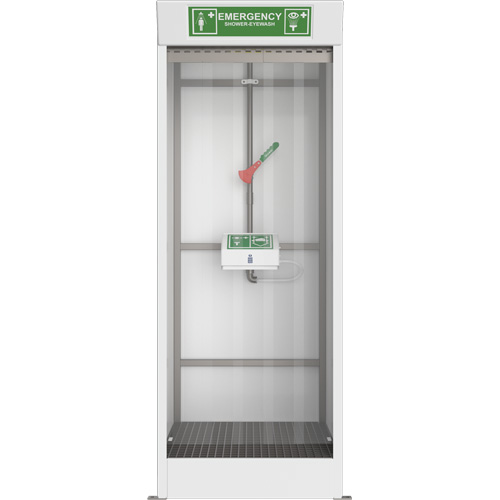 Cabine de douche d'urgence et douche oculaire/faciale couvert The Estey Group