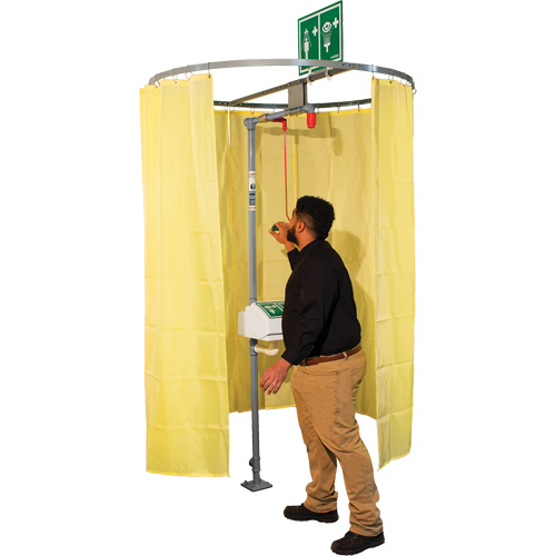 Pipe Mounted Safety Shower Modesty Curtain The Estey Group