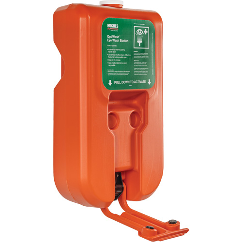 Poste de douche oculaire portable autonome, Aliment&eacute; par gravit&eacute;, Capacit&eacute; 10 gal., Conformit&eacute; ANSI Z358.1 The Estey Group