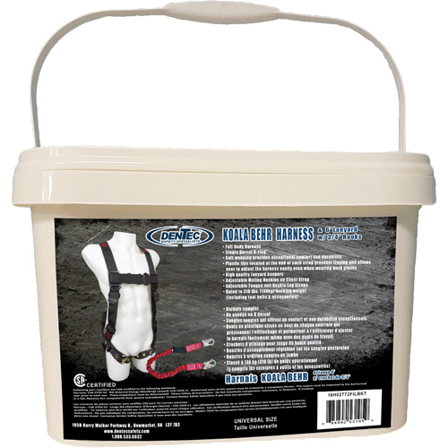 Koala Behr Safety Harness in Pail with 6' Lanyard, CSA Certified, Class A, 255 lbs. Cap. The Estey Group