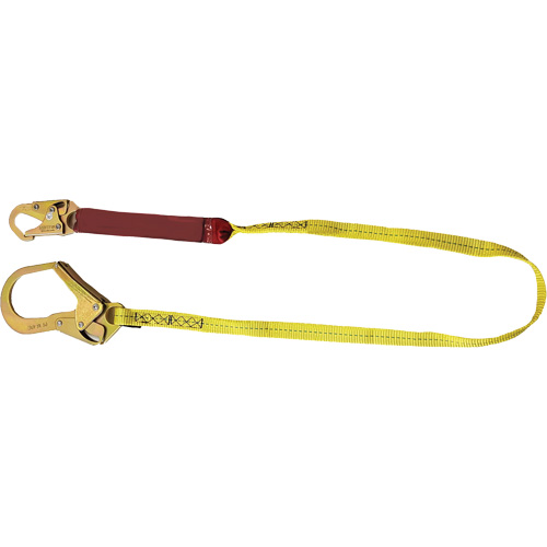External Energy Absorber Lanyard with 2-1/4" Hook, 6', Snap Hook Center, Snap Hook Leg Ends, Polyester The Estey Group