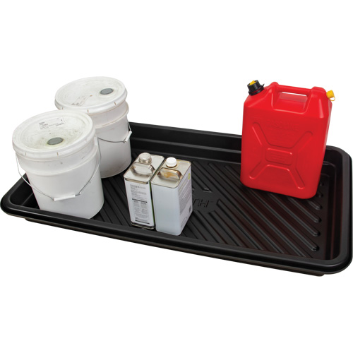 Plateau pour les d&eacute;versements, 24" lo x 48" la x 4,5" h, Cap. de d&eacute;versement 24 gal. US The Estey Group