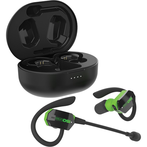 Black & Green UltraComm Aware Bluetooth Earbuds The Estey Group