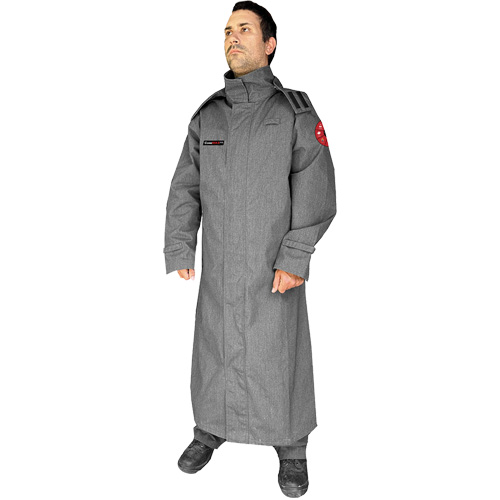 Manteau ignifuge de 52' avec capuchon fixe CoreMAX, T-Grand, Gris The Estey Group