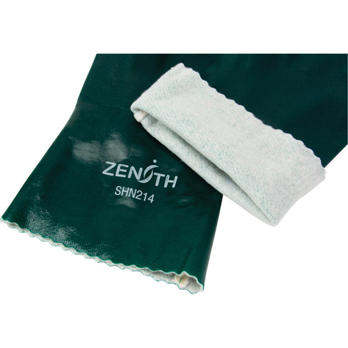 Gants verts &agrave; double enduit, 12" lo, PVC, Doublure en Jersey de coton, 70 mils The Estey Group