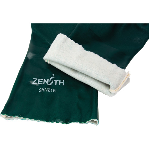 Gants verts &agrave; double enduit, 14" lo, PVC, Doublure en Jersey de coton, 70 mils The Estey Group