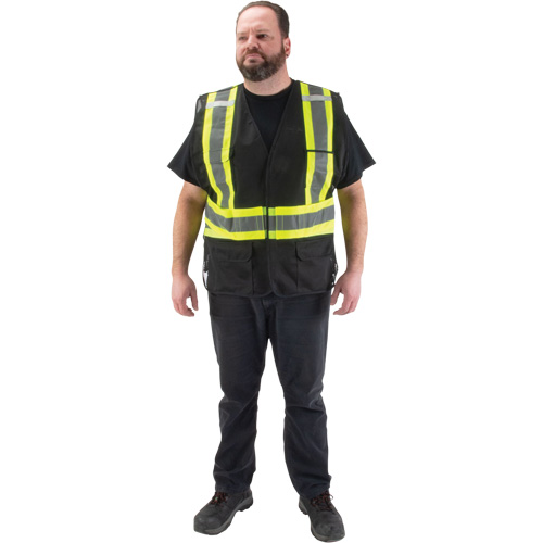 CSA Compliant Surveyor Vest, Black, Medium, Polyester The Estey Group