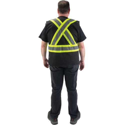 CSA Compliant Surveyor Vest, Black, Medium, Polyester The Estey Group